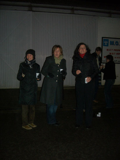 Chie, Becki and Dani preparing for the new year.