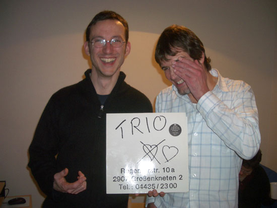 Ben found this record of a German band called, you guessed it Trio in Greg's record collection.